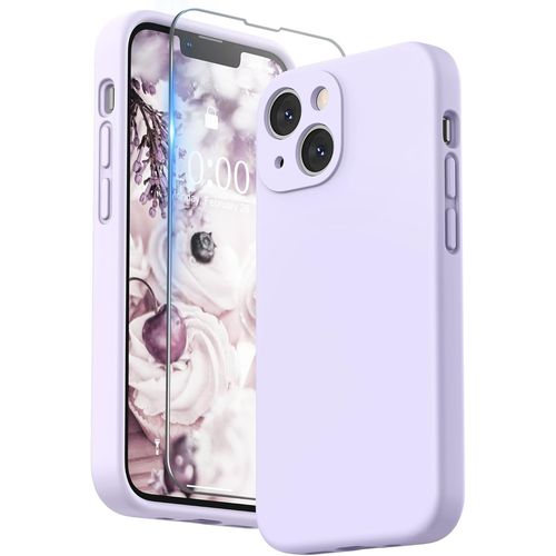 Coque Silicone Liquide Compatible Avec Iphone 13 Mini 5,4 Pouces, Protection Individuelle Pour Chaque Objectif Épaissie Silicone Premium Etui Pour Iphone 13 Mini 5,4 Pouces (Lilas)