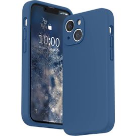 Coque Silicone Liquide Compatible Avec Iphone 13 Mini 5,4 Pouces, Protection Individuelle Pour Chaque Objectif Épaissie Silicone Premium Etui Pour Iphone 13 Mini 5,4 Pouces (Bleu Clair)