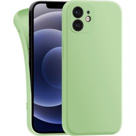 Eryi-Coque Compatible Avec Apple Iphone 12 - Case Tpu Souple & Soft - Cover Protection Extra Fine & Légère - Étui Coloré Anti Choc Et Rayures - Vert