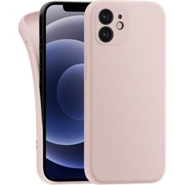 Eryi-Coque Compatible Avec Apple Iphone 12 - Case Tpu Souple & Soft - Cover Protection Extra Fine & Légère - Étui Coloré Anti Choc Et Rayures - Rose