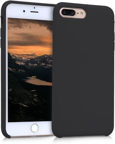 JGD-Housse Compatible avec Apple iPhone 7 Plus/iPhone 8 Plus Coque - Housse de téléphone Protection Souple en TPU Silicone - Noir Mat