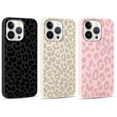 3 Pièces Coque Pour Iphone 13 Pro Max 6,7"", Ultra Fine Souple Silicone Tpu Avec Aesthetic Motif Léopard Design Étui Pour Femmes, Antichoc Anti-Rayures Protection Housse Pour Iphone[Wke01827]