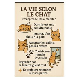 Plaque WC Chats - Aluminium - Humour Rétro Vintage - 20x30 cm - Maison
