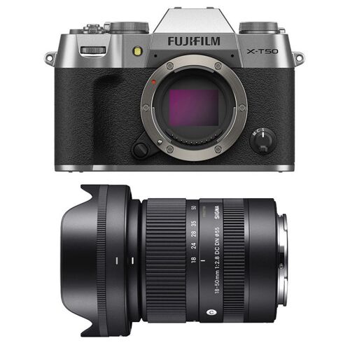FUJIFILM X-T50 Silver + SIGMA 18-50 Garanti 3 ans