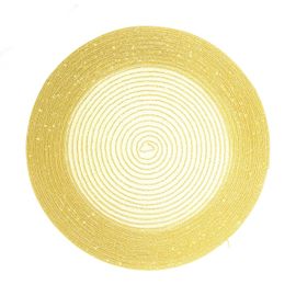 Set De Table Or Rond À Paillettes 38 Cm
