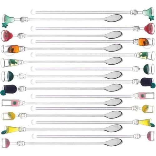 Agitateurs De Boissons - Zgeer - 20 Pièces - Acrylique Non Toxique - 10 Styles Tropicaux - Longueur 23 Cm10 Styles Tropicaux Différents