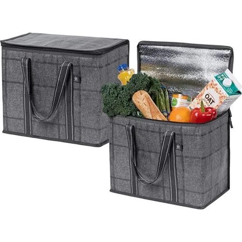 Sac Isotherme - Zgeer - Lot De 2 - Isolation Triple Couche - Base Renforcée - 35,5 Litresnoir