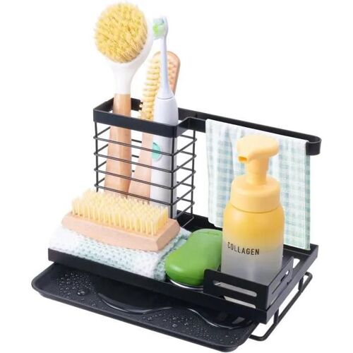 Organisateur De Cuisine - Amoune - Rangement Éponge - Acier Inoxydable - Design Stable - Grande Capacité