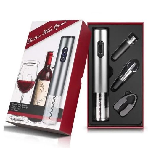en 1 Tire Bouchon Electrique, Boite Cadeau avec Ouvre-Bouteille Automatique, avec Coupe-Capsule Verseur de Vin et Bouchon de Vin