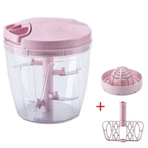 Hachoir Legume, Hachoirs À Viande Manuel De 5-Lames, 1000ml Oignon Salade, Pesto, Persil, Saucisson/Machine À Couper Noix, Vanille,