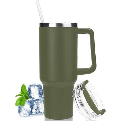Mug Isotherme 1180ml - Tasse Isotherme Travel Mug Avec Poignée Sans Bpa -Double Isolée Tasse Tasse Café En Acier Inoxydable