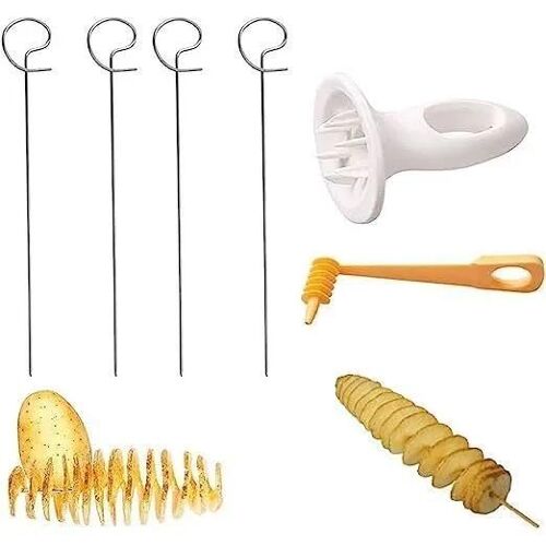 Coupe Pomme De Terre Spirale,Coupeur De Tour De Pomme De Terre Réutilisable Pour Carottes, Concombres, Bbq