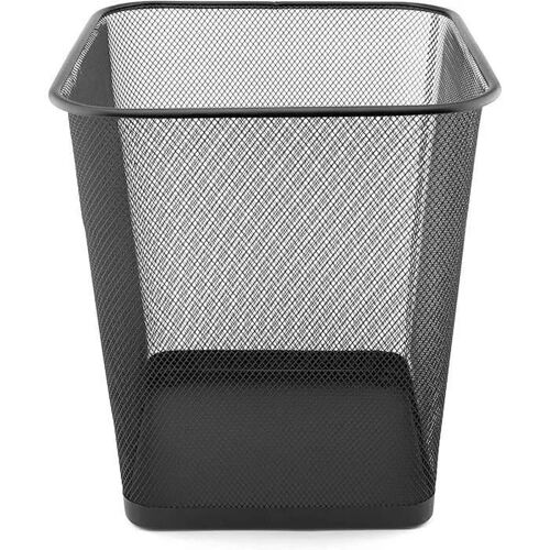 Poubelle Métal Maille 18l Noir - Zgeer - Corbeille À Papier En Treillis Métallique - Noir - Adultenoir