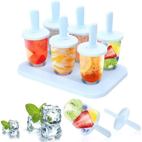 Moule À Glace, 6 Moule À Popsicle, Moules Pour Sucettes Glacées, Ice Lolly Moulds Diy, Approuvé Bpa Et Fda, Pour Popsicles Fruit147