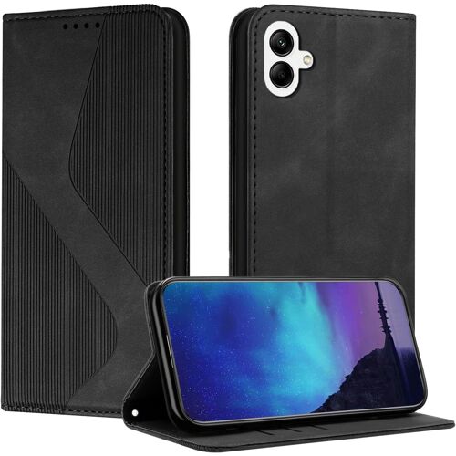 KAL-Étui En Cuir Antichoc Samsung Galaxy A06,Étui Portefeuille Magnétique En Pu, Étui De Type Livre, Étui À Rabat Samsung A06 (Noir)