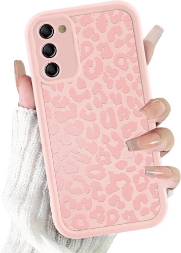ELVORIX-Coque pour Samsung Galaxy S21 5G 6,2¿, Aesthetic Léopard Motif Étui Rose Mat Housse Ultra Mince TPU Souple Silicone Case Antichoc Anti-Rayures Bumper Protection Cover, 03