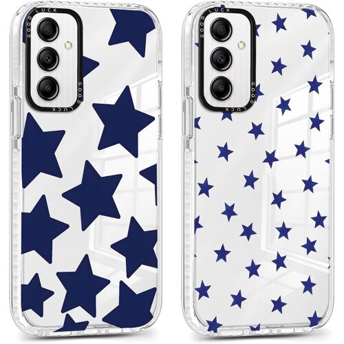 SJZG-2 Pièces Coque Pour Samsung Galaxy A14 5G 6,6"", Transparente Étui Avec Aesthetic Motif Etoile Filles Femmes Case, Souple Silicone Mince Tpu Housse Antichoc Antirayures Cover Pour Samsung A14,03