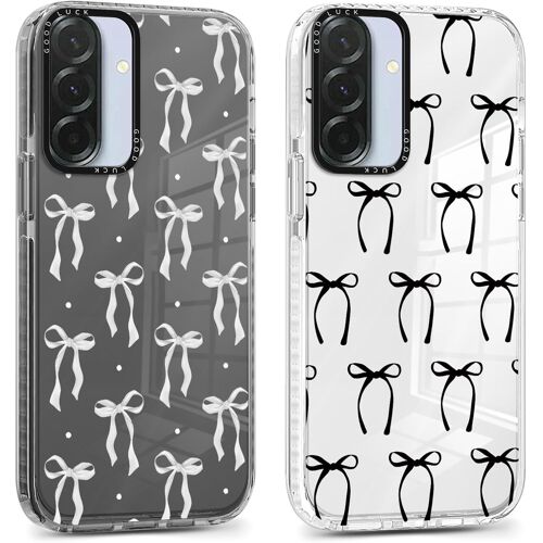 LORANKA-2 Pièces Coque pour Samsung Galaxy A36 5G 6,64"", Transparente Étui avec Aesthetic Motif Noeud Papillon Case, Souple Silicone Mince TPU Housse Antichoc Antirayures Cover pour Samsung A36,02