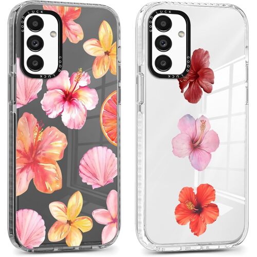 SJZG-2 Pièces Coque Pour Samsung Galaxy A13 5G 6,5 Pouces, Étui De Protection Avec Aesthetic Design Motif, Tpu Silicone Transparente Femme Fille Housse Etui Bumper Cover Pour Samsung A13 5G, Fleur
