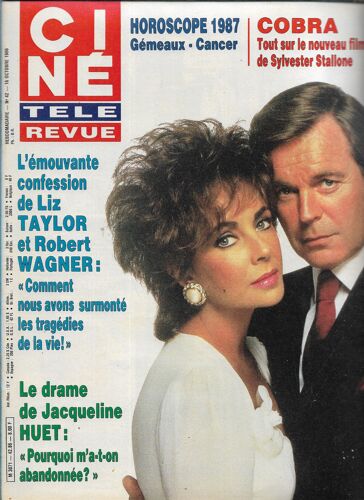 Ciné Revue N° 42 - 1986 : Liz Taylor - Robert Wagner - Michel Constantin - Bill Beyers ...