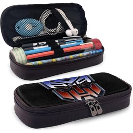 Transformers ? Trousse À Crayons En Cuir, Trousse À Crayons, Sac De Papeterie, Boîte De Rangement Portable De Bureau, Boîte À Cosmétiques, Dossier