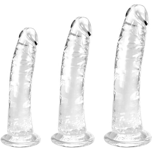 Jgd-Ensemble De Godes Réalistes Bleus (Petit,Grand, Extra Large) Gode Ventouse Tpe Pour Vagin Et Anus,Compatible Avec Harnais À Sangle, Adapté Aux Utilisateurs Débutants À Avancés (16,5 Cm/19 Cm/24,5