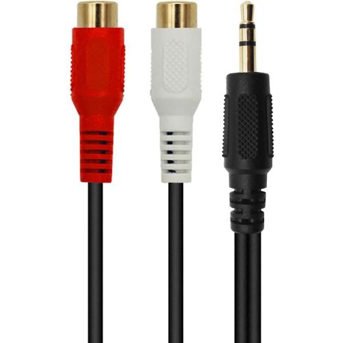 Cable Audio Video, Cable Auxiliaire Rouge Blanc 3Rca Pour Câble Audio Stéréo Aux Pour Smartphones Mp3 Tablettes Haut-Parleurs (2Rca 0.3M)