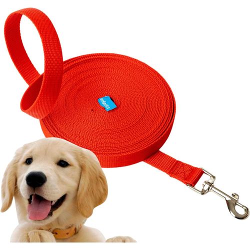 Teppc-, Longe Pour Chien, Laisse Chiens, 1.5m / 3m / 5m / 10m / 15m, Pour Chien De Petites À Grandes Taille (3 M, Rouge)