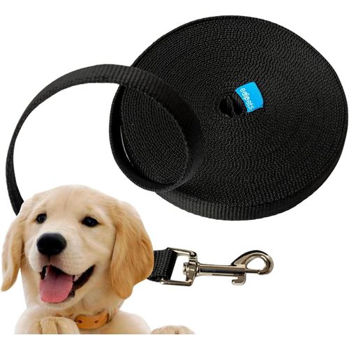 , Longe Pour Chien, Laisse Chiens, 1.5m / 3m / 5m / 10m / 15m, Pour Chien De Petites À Grandes Taille (10 M, Noir)