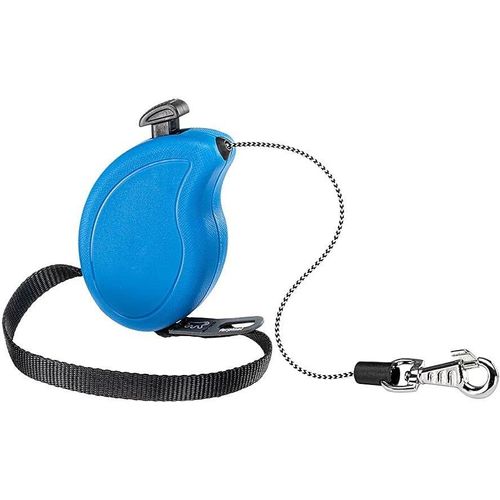 Laisse Chien Enrouleur Flippy One, Laisse Pour Petits Chiens Jusqu'à 8 Kg. Cordon Extensible Max 3 M. Bouton Unique Pour Verrouiller Et Déverrouiller, Bleu Clair