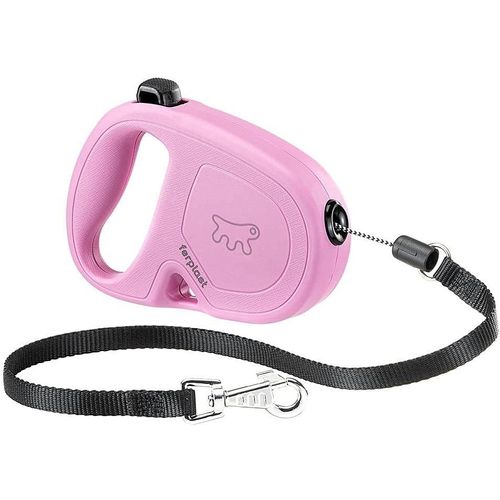 Laisse Chien Enrouleur Flippy One, Laisse Pour Petits Chiens Jusqu'à 12 Kg. Cordon Extensible Max 4,5 M. Bouton Unique Pour Verrouiller Et Déverrouiller, Lilas
