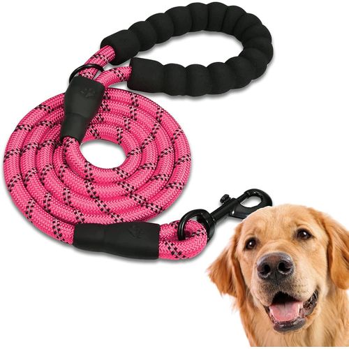 Edipets, Laisse Chien, Laisse De Dressage Pour Chien, Rembourrée, Poignée Souple, Corde Pour Chiots Et Petits, Moyens Et Grands Chiens, 1,2 Et 1,5 Mètres (2.2 M, Noir)