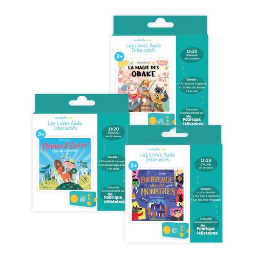 Lunii ? Pack 3 Livres Audio Interactifs ? Pour Conteuses Ma Fabrique À Histoires Ou Flam ? Dès 3 Ans
