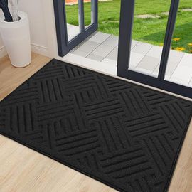 Tianyi-Paillasson Intérieur 50 X 80 Cm, Lavable, Imperméable, Tapis De Porte Pour Chien - Antidérapant - Pour La Porte Avant, La Porte Arrière, Chaussures Et Pattes Sales (Noir 4)