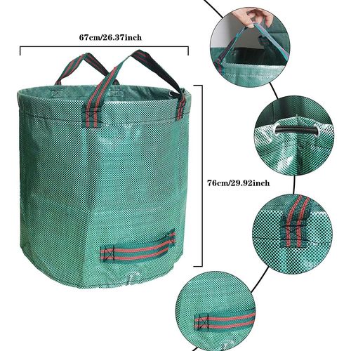 Lot De 6 * 272L Sacs De Jardin, Sacs De Déchets Jardin Résistants Sac À Déchets De Jardin Sac Déchet En Pp Robuste Lot De 6 Sacs À Déchets De Jardin Sacs Poubelle De Jardin (Lot De 6-272 L,Vert)