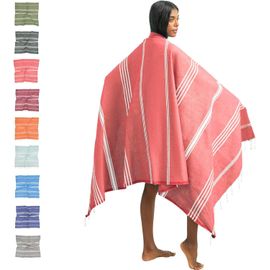 Serviette De Plage (Coton) Xxl 100x200 Cm,Fouta|Léger,Compacte,Longue,Haut De Gamme-Grande Drap De Plage Serviette Hamam,Femme Et Homme,Serviette Pestemal.[O178]