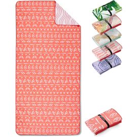 Serviette De Plage Microfibre Grande-Fine Et Légère-À Séchage Rapide-Drap De Piscine Xxl-Serviettes Anti-Sable 100% Recyclée-Tepee-160cm X 90cm