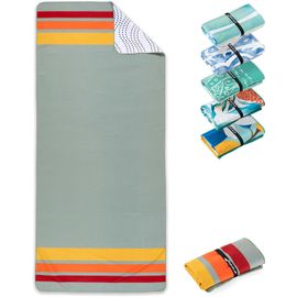 Serviette De Plage Microfibre Grande-Fine Et Légère-À Séchage Rapide-Drap De Piscine Xxl-Serviettes Anti-Sable 100% Recyclée-Retro Stripes-200cm X 90cm