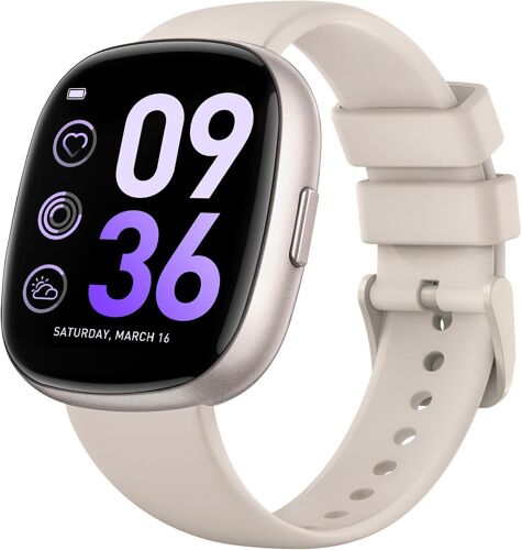 KALANKA-Montre Connectée hommes femmes avec Appel Bluetooth: Smartwatch avec moniteur de fréquence cardiaque 24 heures moniteur de sommeil SpO2 montre fitness 120+ modes sportifs étanche 5ATM pour An