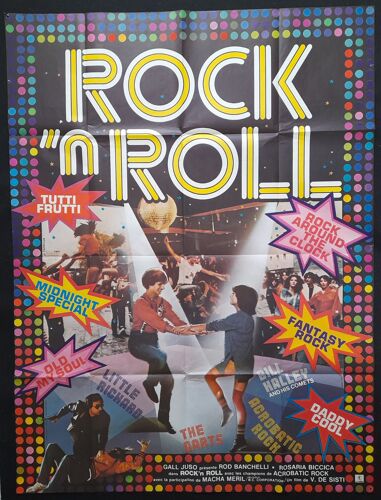 Rock 'n' Roll - Film Italien 1978 De Vittorio De Sisti Avec Rodolfo Banchelli, Sara Bicicca, Wolfango Soldati , Macha Méril - Affiche De Cinéma Originale Française 120x160 Cm - French Movie Poster