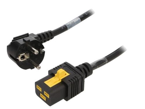 Cable alimentation angulaire vers C19 femelle 3m