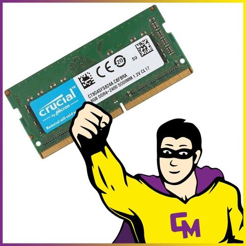 8GB RAM DDR4 Crucial CT8G4SFS824A PC4-19200 2400 Mhz SODIMM CL17 1.2V 1Rx8 PC