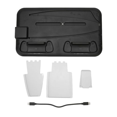 Ventilateur De Refroidissement Et De Charge, Lumiere Rvb, Dissipation Thermique, Vitesse Du Vent Reglable, Double Station De Charge, Support De Chargeur Pour Ps5, Noir