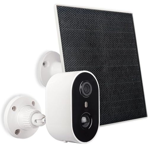 SUBZONAL-Caméra de Surveillance Extérieure Solaire SolarCam - Image 2K HD - Détection Humaine IA - Vision Nocturne Couleur - Panneau Solaire 5W - Contrôle Via Application iSCS