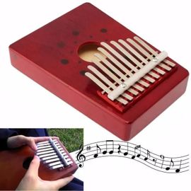 Kalimba Sanza 10 Clés Piano Pouce Rouge