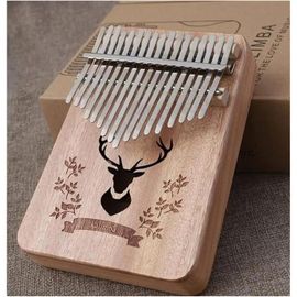 Kalimba 17 Clés Cerf Bois D\'acajou Piano Pouce Instrument De Musique Couleur