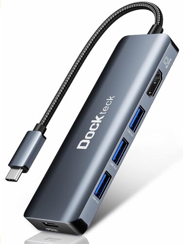 Hub USB C 8 K HDMI, Station d'accueil 5 en 1 USB C, Adaptateur multiport USB-C avec 8K 30Hz/4K 120Hz/4K 60Hz HDMI, 100 W PD, 3 Ports USB 3.0 pour MacBook Pro/Air, iPad Pro/Air, Steam Deck¿Surface Pro