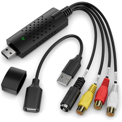ChenQuanSarl-Convertisseur Vhs Vers Numérique, Audio Rca Vers Usb - Carte De Capture Vidéo Usb 2.0 Pour Vcr, Mini Dv, Hi8, Dvd - Compatible Mac/Pc