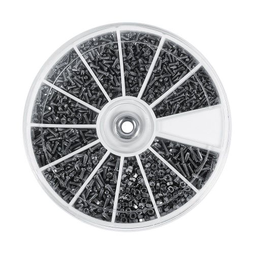 600 Pièces 12 Sortes De Petites Vis Et Écrous,Kit D'Assortiment D'Écrou Et De Boulon En Acier Inoxydable,M1 M1.2 M1.4 M1.6 Pour Les Montres Glasseation