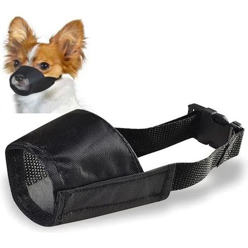 Insten Muselière En Nylon Noir Résistant Ajustable Réglable Pour Chien Tour De Museau 11,94 Cm, Longueur Supérieure: 4,32 Cm, Lon...